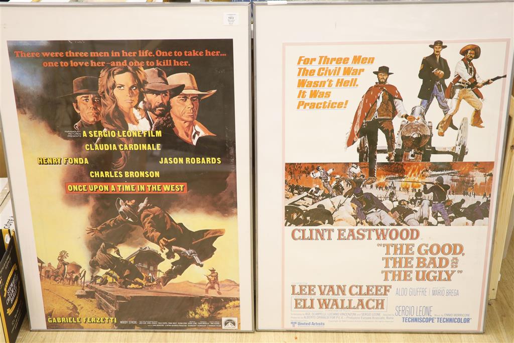 Two large posters, Western films